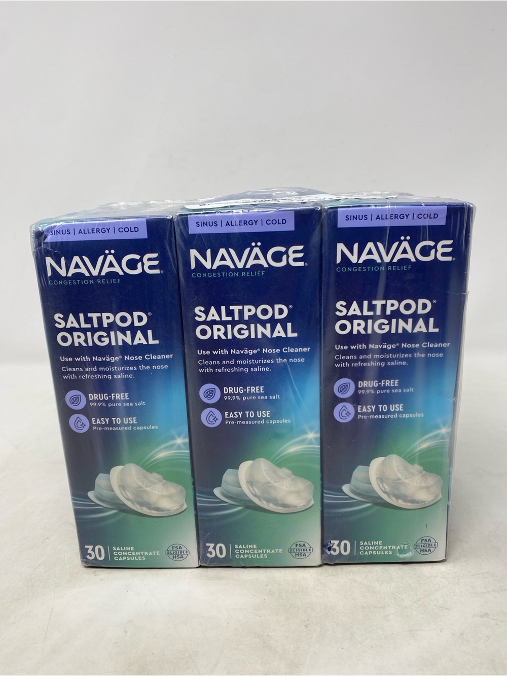 NWT 90 NAVAGE Saltpod Original Congestion Relief Saline Concentrate Capsules